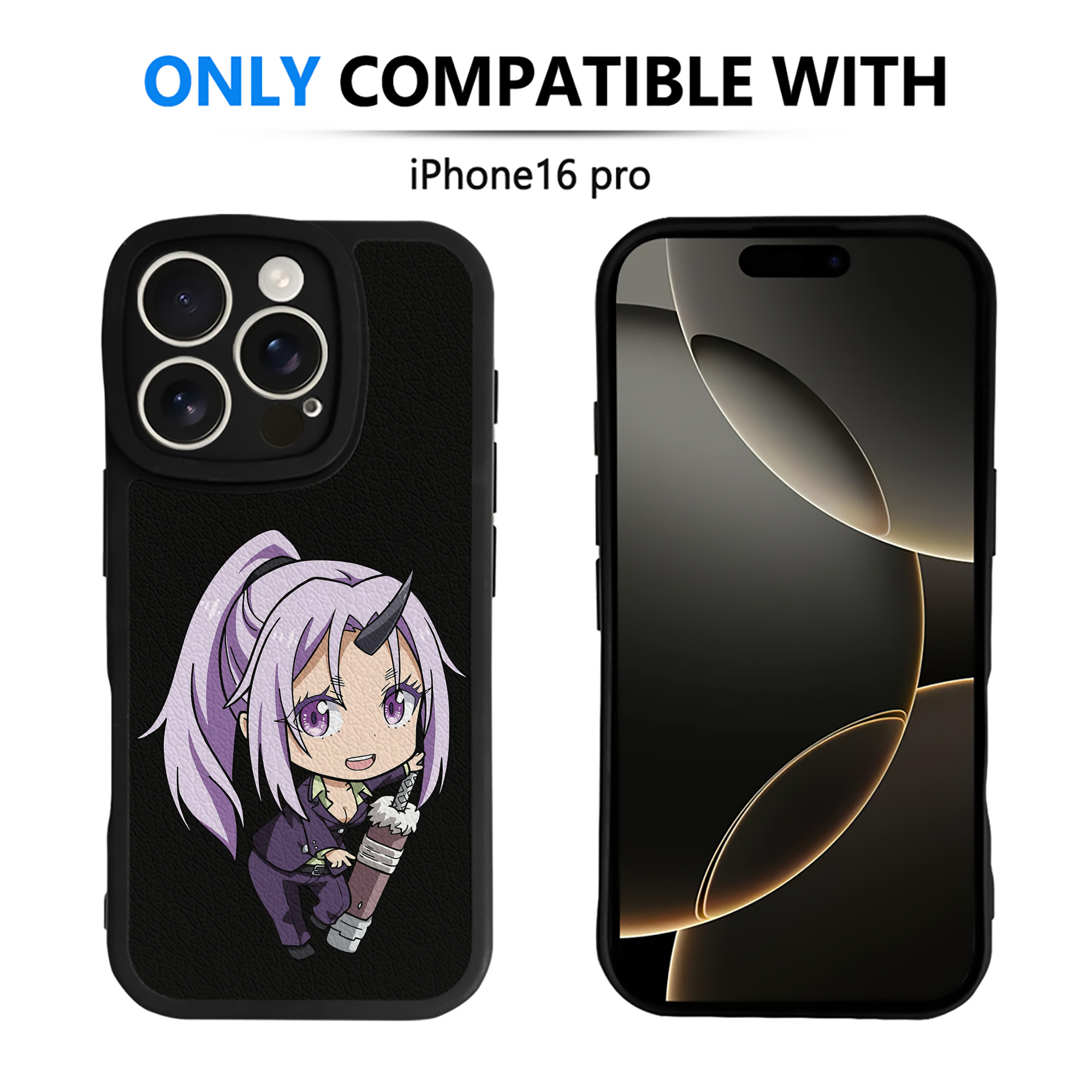 （画像用） 転スラ Regarding Reincarnated to Slime 【iPhone 16シリーズ対応】シリコンスマホケース（レザー調） 材質：シリコン